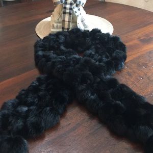 Black fur scarf